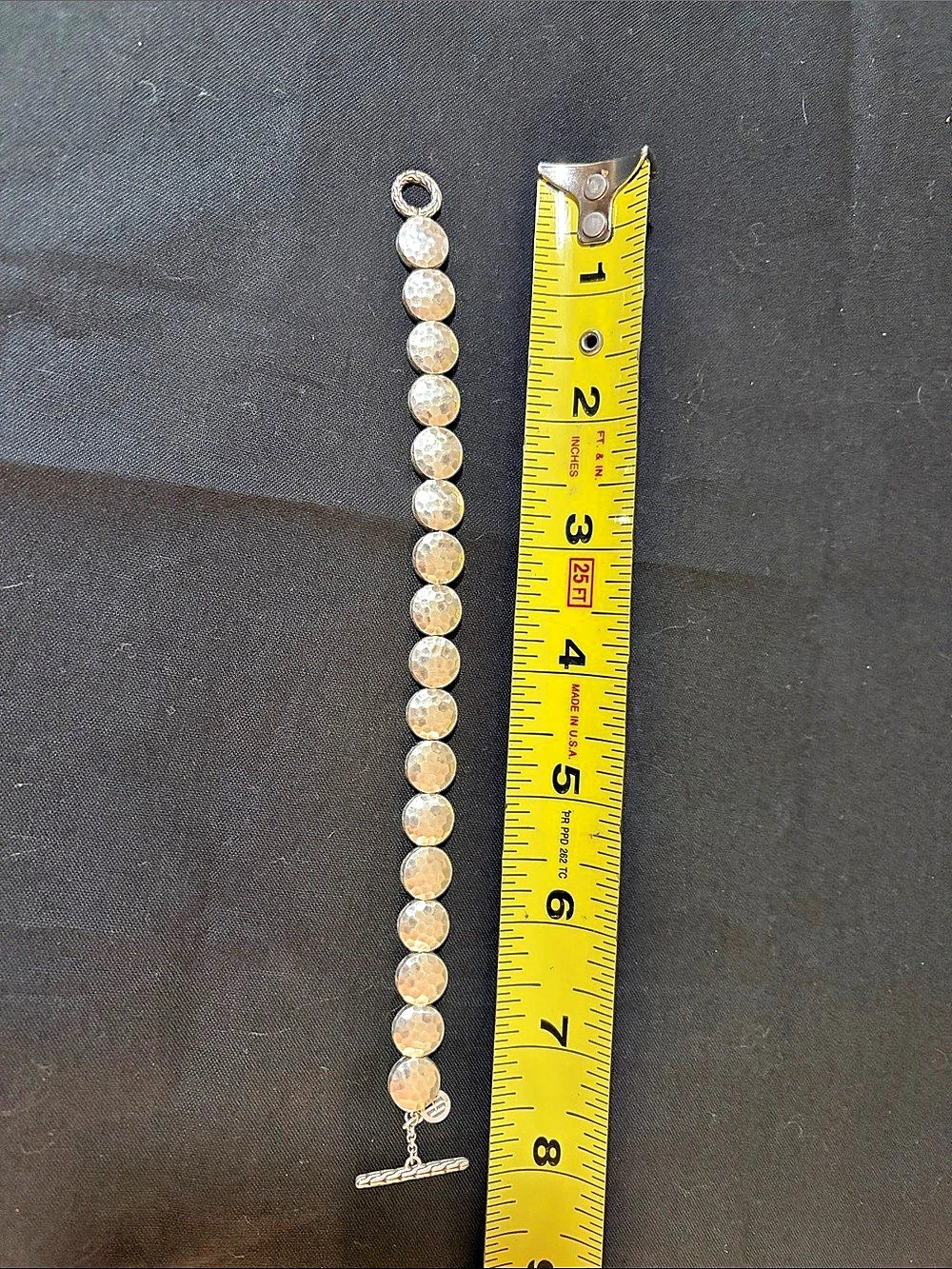 John Hardy Paula Hammered Dot Toggle Link Bracelet